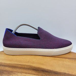 Rothys The Sneaker Shoes Women's 9.5 Fig Python Purple Gray Knit Comfort Slip On